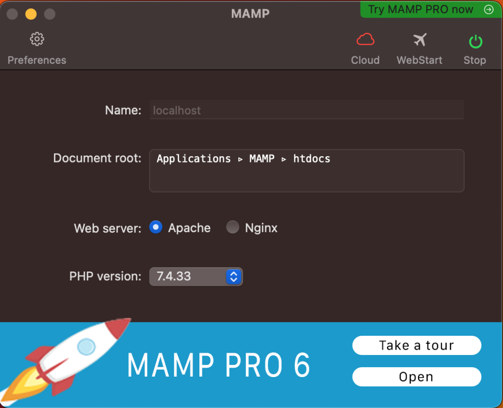 Instalare XAMPP/MAMP pe macOS