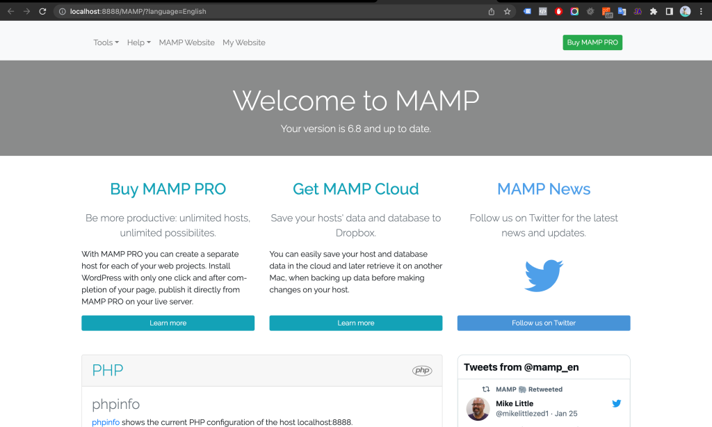 Install XAMPP/MAMP on macOS
